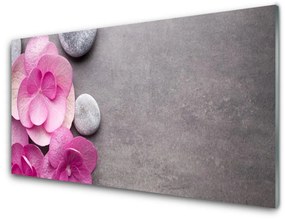 Üvegkép Rózsaszín virágok Aromaterápiás 100x50 cm