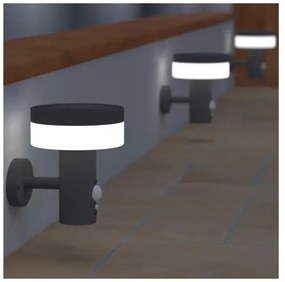 LED napelemes fali lámpa szenzorral LED/2W/3,7V 1200 mAh IP44