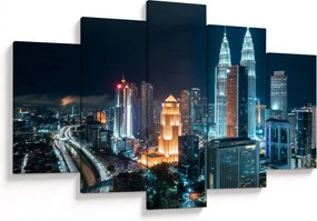 Kép - Éjszaka Kuala Lumpurban (150x105 cm)
