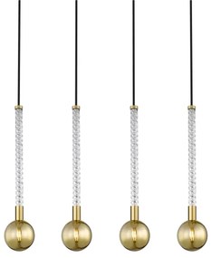 Zuma Line P0583-04A-2GHF - Csillár zsinóron MIDA 4xG9/6W/230V réz