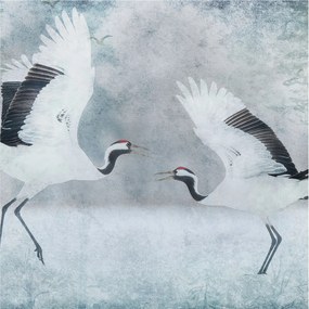 Fotótapéta Flizelin az Otthon szobájába 3D Harmonikus daruk 250x250 Ragasztó