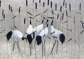 Dekoratív Fotótapéta Fali Fal Harmonikus daruk 208x146 Ragasztó