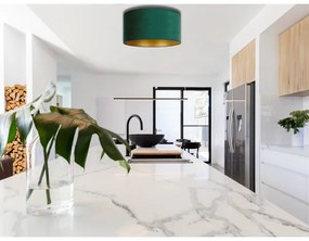 Duolla - Mennyezeti lámpa BRISTOL 1xE27/15W/230V á. 40 cm sötétzöld/arany