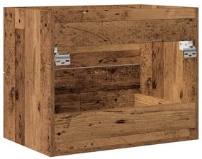 antik fa szerelt fa mosdószekrény 60x38,5x48 cm