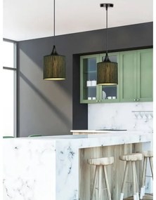 Csillár zsinóron PATTI 1xE27/60W/230V átm. 15 cm zöld