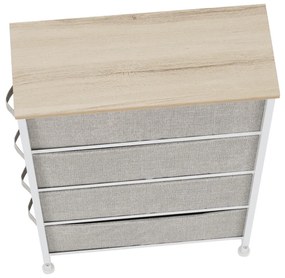 OFELIA szekrény szövet fiókokkal, fehér