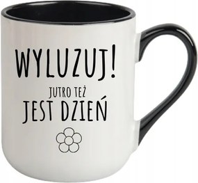 Bögre Fehér, Fekete Cofee Vicces Ajándék Laza Holnap Is Nap Van