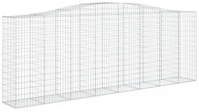 vidaXL 5 db íves horganyzott vas gabion kosár 400x50x140/160 cm