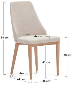 Bézs étkezőszék Rosie – Kave Home