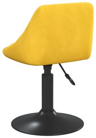 vidaXL mustársárga bársony étkezőszék