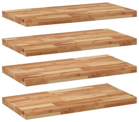 4 db olajbevonatú tömör akácfa függőpolc 80 x 40 x 4 cm
