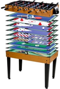 GamesPlanet® Játékasztal Multigame 15in1 barna világos