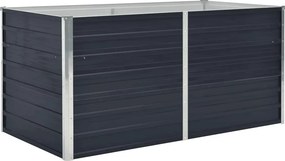 vidaXL antracitszürke horganyzott acél kerti magaságyás 160x80x45 cm