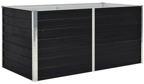 vidaXL antracitszürke horganyzott acél kerti magaságyás 160x80x45 cm