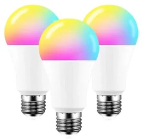 LED lámpa , égő , körte , E27 , 9 Watt , RGB , CCT , dimmelhető , WIFI/Bluetooth , TUYA , LEDISSIMO AMBIENT LIGHT , 3 darabos csomagban