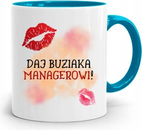 Menedzser Bögre Kék Ajándék fényképes nyomtatással