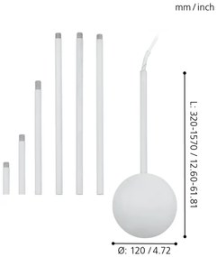 Eglo 92288 - Kábel takaró EXTENTION fehér