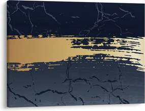 Kép - Kék és arany absztrakció N⁰2 (70x50 cm)
