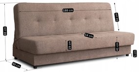 Zestaw 2x Sofa ARUBA Brązowa