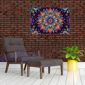 Kép - Kaleidoszkópos mandala (90x60 cm)