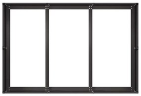 vidaXL ültetőtartó fekete 120x80x40 cm acél