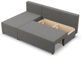 Nobu sarokkanapé, fonott, univerzális oldal, fekete