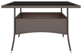 9 részes barna polyrattan kerti étkezőgarnitúra