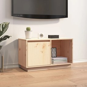tömör fenyőfa TV-szekrény 74 x 35 x 44 cm