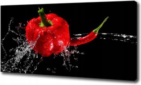 Vászonkép Piros paprikák 100x70 cm