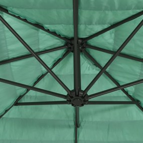 zöld kerti napernyő acél rúddal 246 x 246 x 230 cm