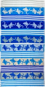 CRAZY GEKKO Strandtörölköző kék 165x90cm