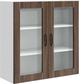 vidaXL Konyhaszekrény polcokkal Barna Tölgy 80 x 31 x 80 cm Faanyag