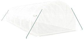 fehér acélvázas melegház 30 m² 10x3x2 m