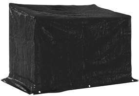 Tűzifa állvány esővédővel 150,5x100,5x110,5 cm horganyzott acél