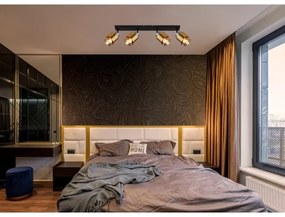 Globo 15560-4 - Spotlámpa MILLEY 4xE27/40W/230V fekete/réz