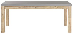 Nyolcszemélyes beton étkezőasztal két paddal és hokedlivel OSTUNI Beliani