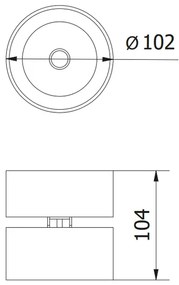 Lámpa Mennyezeti BIANCO 8W, 680lm, AC220-240V,50/60 Hz,Ra≥80,IP20,36°,2700/3300/4000K, kör, fekete