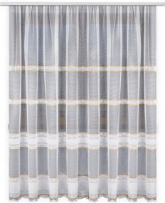 Függöny Kész Jacquard függöny 300x250 magas Görög Csíkos aranyszál