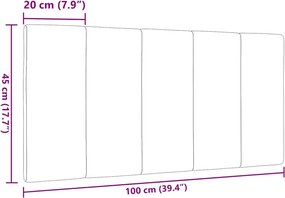 fekete szövet fejtámla párna Hanko 100 cm