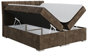 Egyszemélyes ágy Boxspring 120 cm Driny (karamell) (matraccal és tárolóhellyel). Akció -17%. 1043357