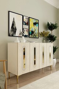 Rany 120 - White, Travertine, Gold