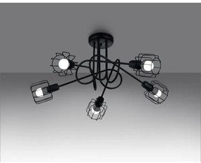 Sollux SL.1119 - Csillár rúdon BELUCI 5xE14/40W/230V fekete