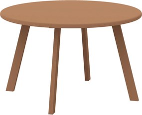 Outsunny Kis kerek kávézóasztal, oldalas asztal csúszásmentes lábakkal, fémből készült kerettel, kertbe, erkélyre, teraszra, nappaliba, Ø 70 x 42 cm,