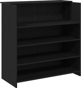 vidaXL fekete tölgyfa recepciósasztal 100 x 50 x 103,5 cm