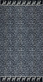 AFRIKA Strandtörölköző szürke leopárd 165x90cm