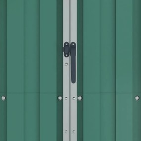 zöld horganyzott acél kerti fészer 116x45x175 cm