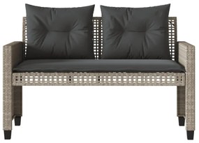 4 részes szürke polyrattan üveg kerti ülőgarnitúra párnákkal