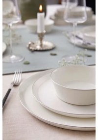 24 részes étkészlet fehér/ezüst/porcelán