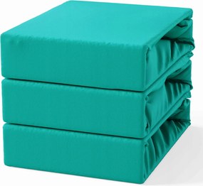Pamut lepedő 140x200 gumis, tengeri zöld