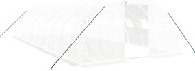 vidaXL fehér acélvázas melegház 40 m² 10x4x2 m
